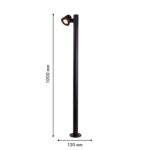 4744-1F, уличный светильник, L200xW50xH1000, LEDx10W, 196LM, 3000K, IP54, included — изображение 5