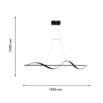 4180-2P, подвесная люстра, L1000xW180xH220/1000, LEDx34W + LEDx41W, 3375LM, 3000-6000K, included, remote control — изображение 3