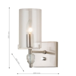 2704-1W, настенный светильник, D220xW100xH260, 1xE14x40W, excluded, dimmer — изображение 3