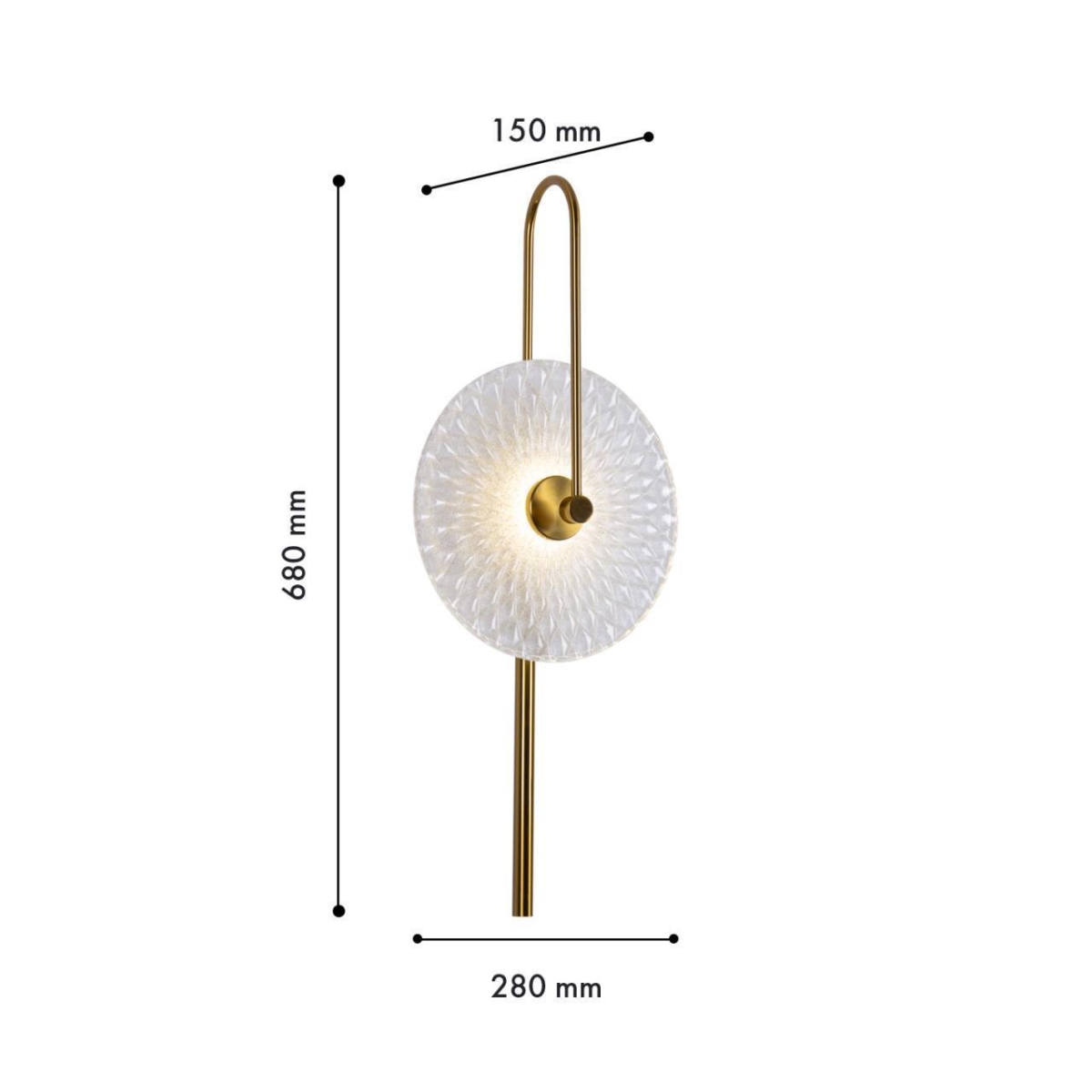 4270-2W, настенный светильник, D150xW280xH680, LEDx8W, 400LM, 4000K, included — изображение 3