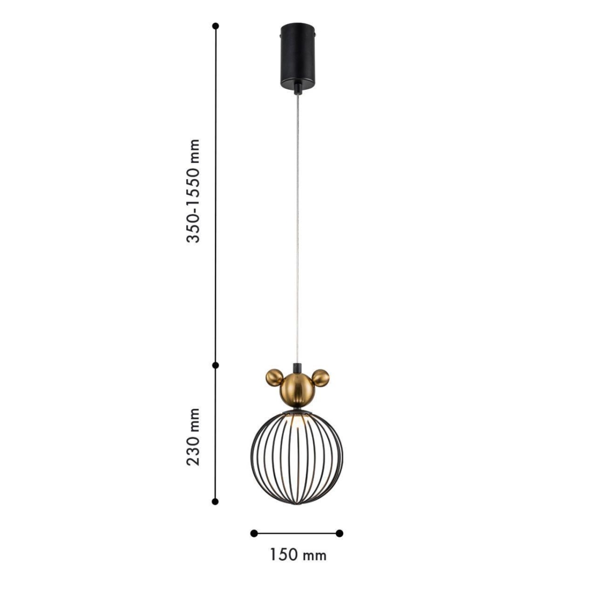 4748-1P, Подвес, D150xH350/1550, LEDx5W, 230LM, 4000K, included — изображение 3