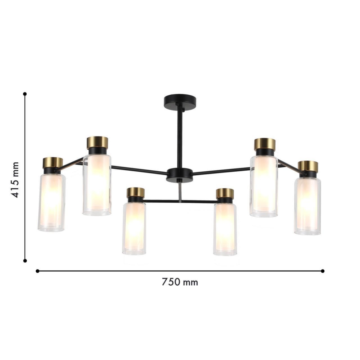 4482-6P, потолочная люстра, D750xH415, 6xE14x60W, excluded — изображение 3
