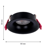 4712-1C, врезной светильник, D85xH33, cutout:D75, 1xGU10x35W, IP20, excluded — изображение 2