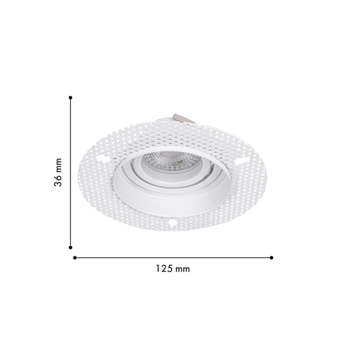 4533-1C, врезной светильник под штукатурку, D125xH36, cutout:D80, 1xGU10x35W, IP20, excluded — изображение 2