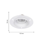4533-1C, врезной светильник под штукатурку, D125xH36, cutout:D80, 1xGU10x35W, IP20, excluded — изображение 2