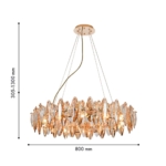 4719-12P, Подвесная люстра, D800xH210/1100, 12xE14x40W, excluded — изображение 3