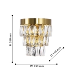 2206-2W, настенный светильник, D140xW230xH260, 2xE14x40W, excluded — изображение 3