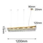 4090-6P, подвесная люстра, L1200xW120xH175/1175, 6xE14x40W, excluded — изображение 3