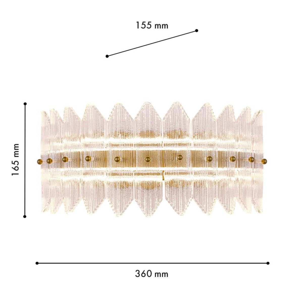 4754-1W, Бра, D155xW360xH165, LEDx14,5W, 1082LM, 3000K, included — изображение 3