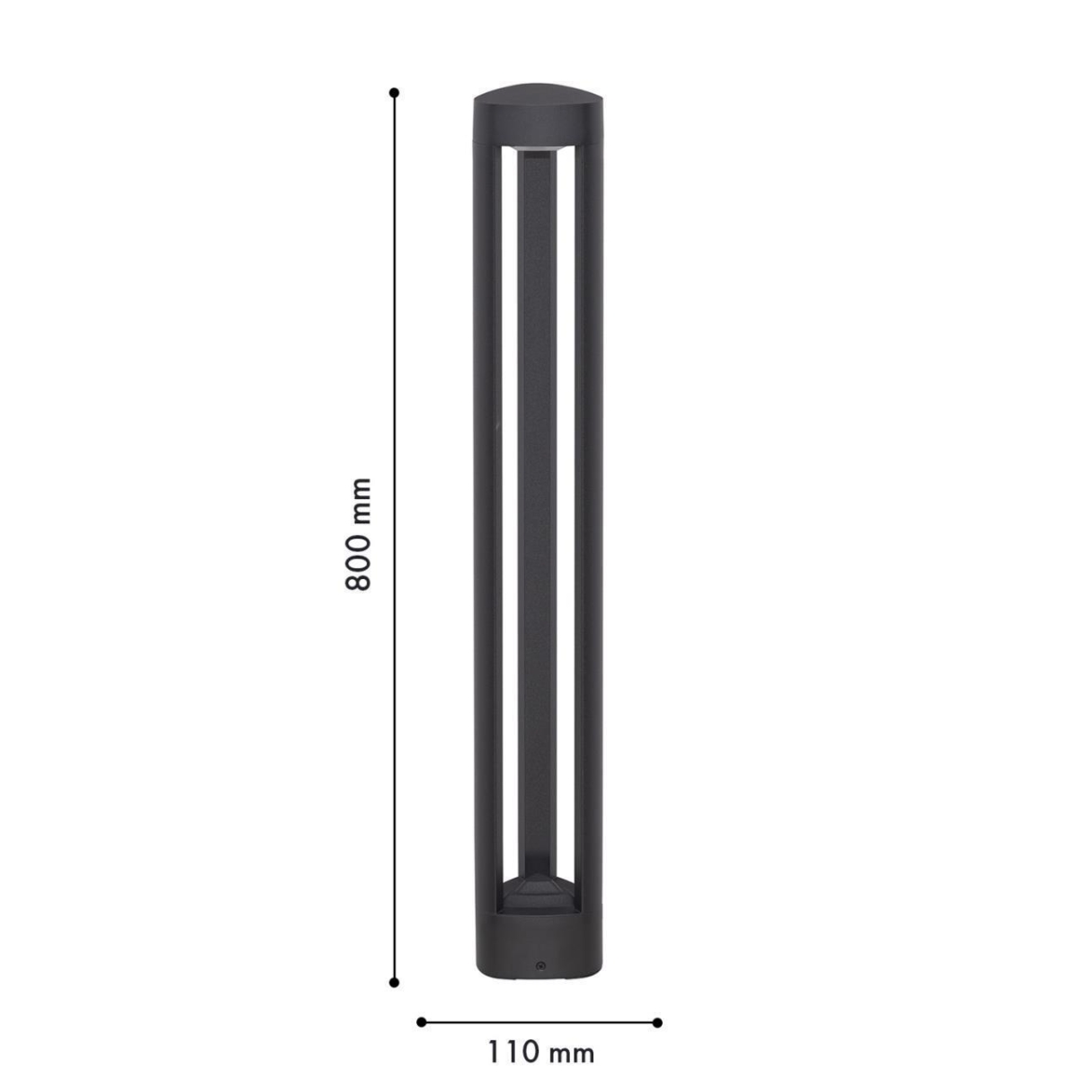 4747-1F, уличный светильник, L105xW30xH800, LEDx5W, 505LM, 3000K, IP54, included — изображение 3