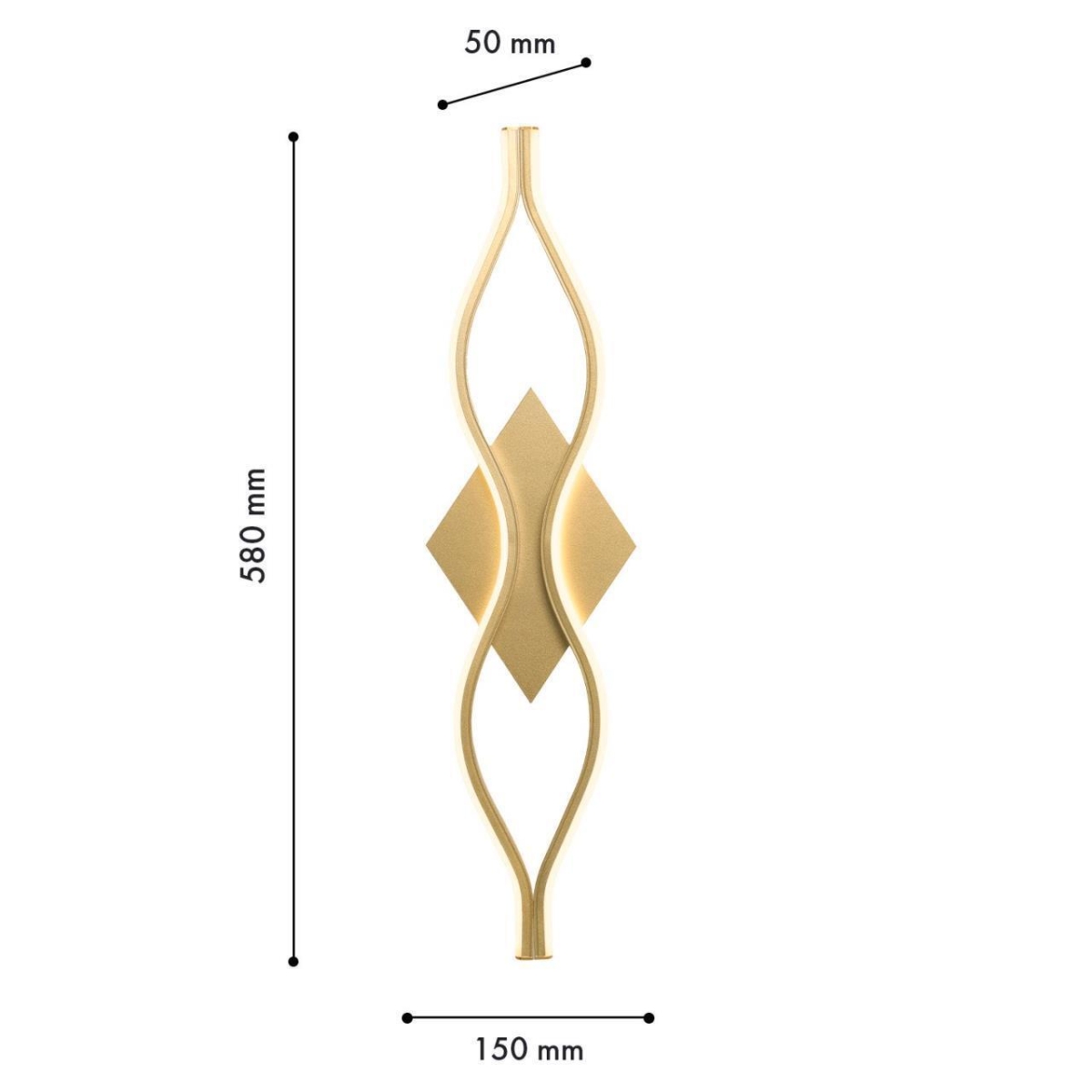 4741-1W, настенный светильник, D50xW150xH580, LEDx16W, 1100LM, 4000K, included — изображение 4