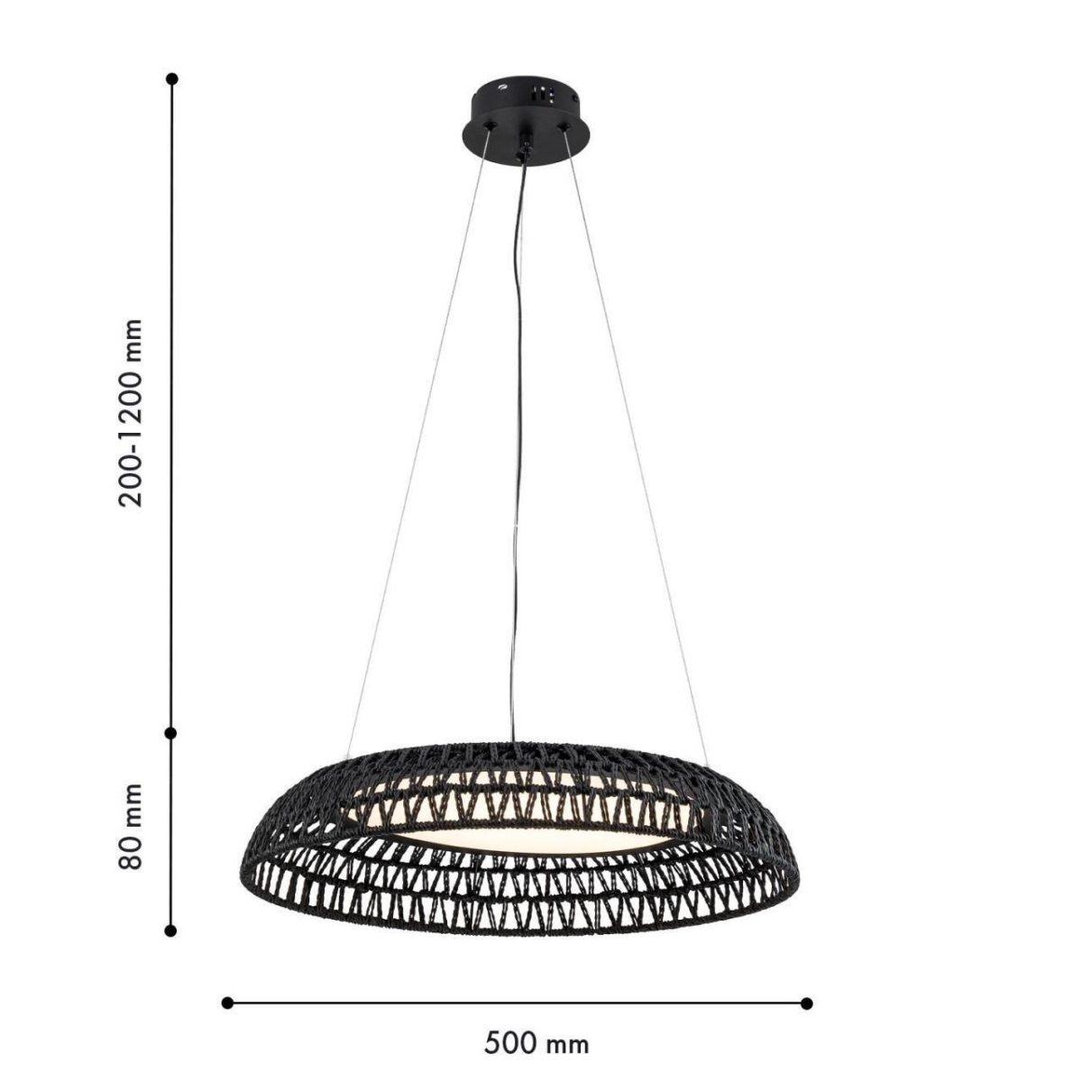 4752-5P, Подвесная люстра, D500xH200/1300, LEDx20W, 1200LM, 3000K, included — изображение 3