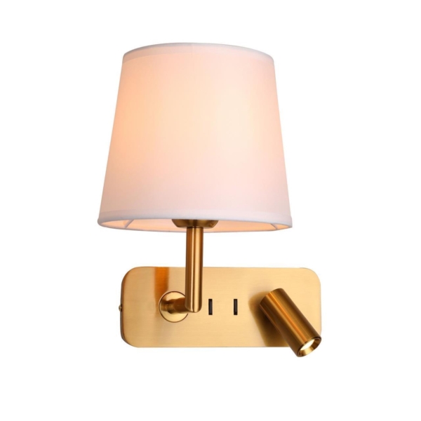 2843-1W, настенный светильник, D225xW240xH260, 1xE27x60W, excluded + 1xLEDx1W, 100LM, 3000K, included