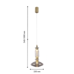 4239-1P, подвес, D230xH540/1800, LEDx12W, 1040LM, 4000K, included — изображение 2
