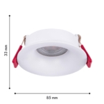 4711-1C, врезной светильник, D85xH33, cutout:D75, 1xGU10x35W, IP20, excluded — изображение 2