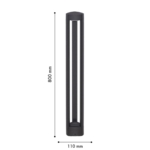 4747-1F, уличный светильник, L105xW30xH800, LEDx5W, 505LM, 3000K, IP54, included — изображение 4