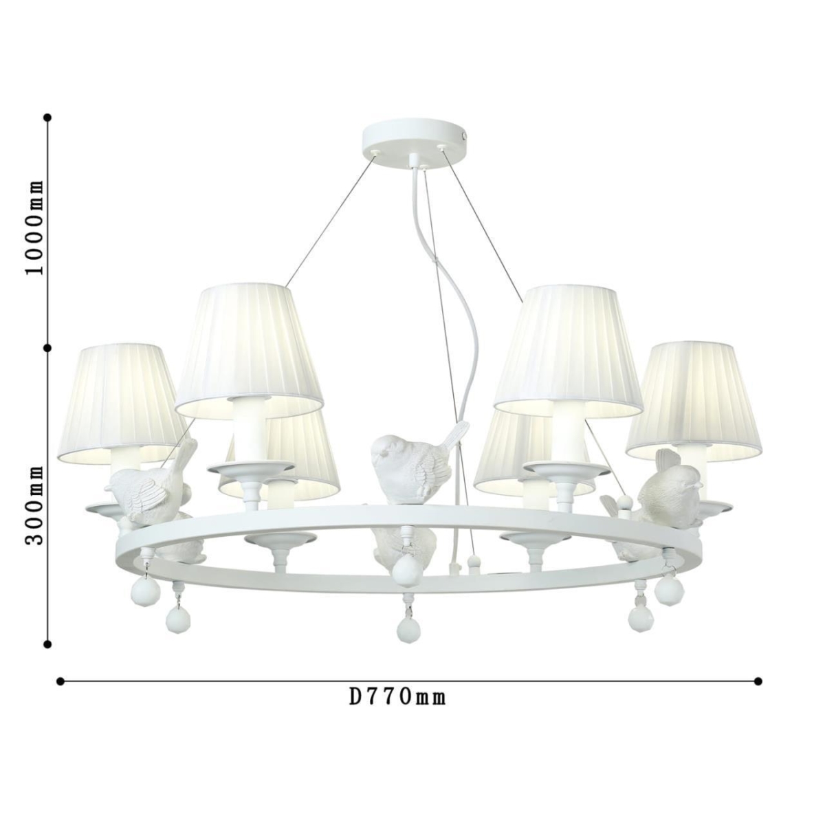 1705-6P, подвесная люстра, D770xH300/1300, 6xE14x40W, excluded — изображение 3