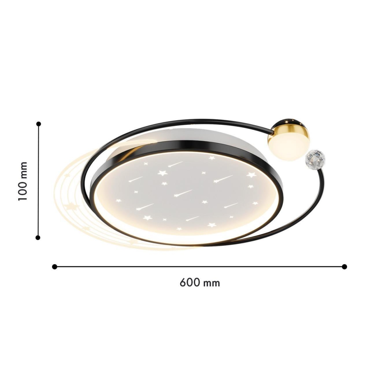 4742-5C, потолочный светильник, L500xW600xH100, LEDx34W/68W, 1800/3000LM, 3000/4500/6000K, included, remote control — изображение 4