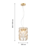 4721-4P, подвесная люстра, D200xH800/1300, 4xG9x40W, excluded — изображение 3