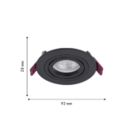 4543-1C, врезной светильник, D92xH28, cutout:D80, 1xGU10x35W, IP20, excluded — изображение 3