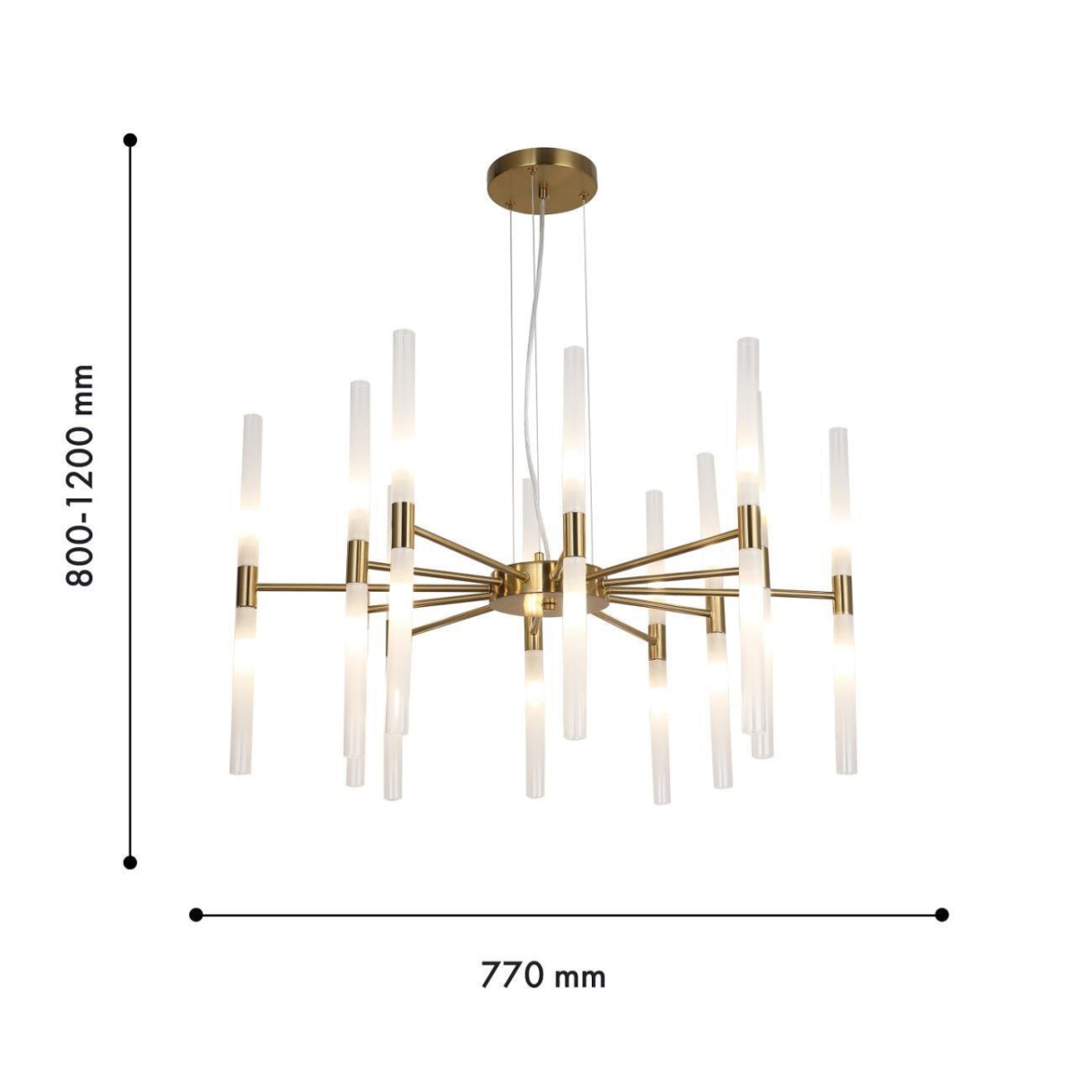 4196-20P, подвесная люстра, D770xH800/1200, 20xG9x20W, excluded — изображение 3