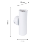 4714-2W, настенный светильник, D80xW55xH165, 2xGU10x35W, IP20, excluded — изображение 2