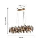 4303-8PC, подвесная люстра, L800xW400xH210/1100, 8xE14x40W, excluded — изображение 3
