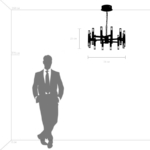734247 Люстра IRIS 76W LED 3148LM 120G ЧЕРНЫЙ/ЗОЛОТО 3000K — изображение 6