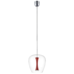 804202 Люстра CUPOLA LED 10W 500LM АЛЮМИНИЙ/КРАСНЫЙ 3000K