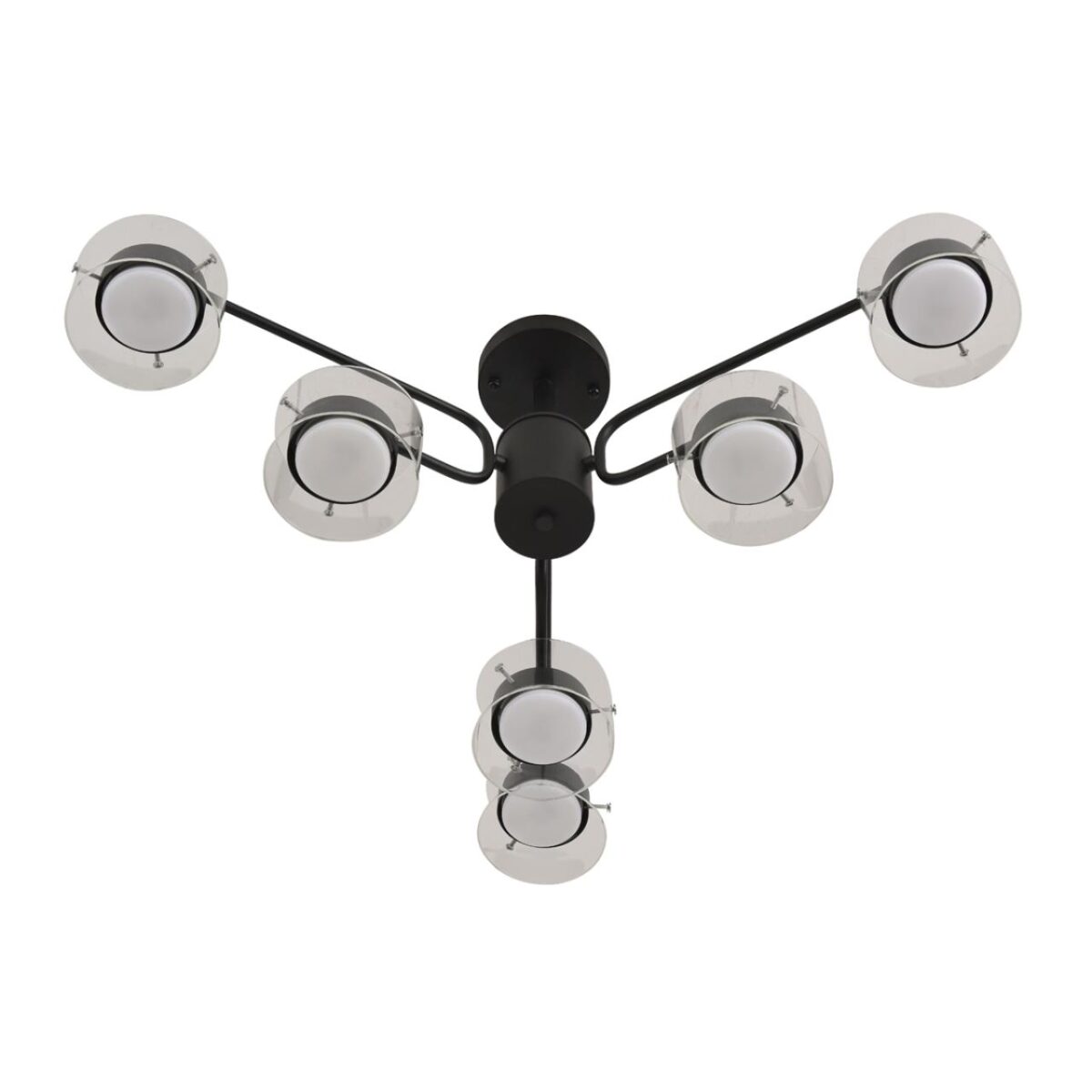 8349/6C COMFI черный/прозрачный, металл/стекло Светильник потолочный LED GX53 6*7W 220V NATALINA — изображение 8