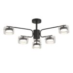 8349/6C COMFI черный/прозрачный, металл/стекло Светильник потолочный LED GX53 6*7W 220V NATALINA — изображение 5