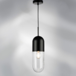 690017 Подвес RAMO 1х40W E27 ЧЕРНЫЙ МАТОВЫЙ/ПРОЗРАЧНЫЙ — изображение 3