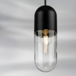 690017 Подвес RAMO 1х40W E27 ЧЕРНЫЙ МАТОВЫЙ/ПРОЗРАЧНЫЙ — изображение 4