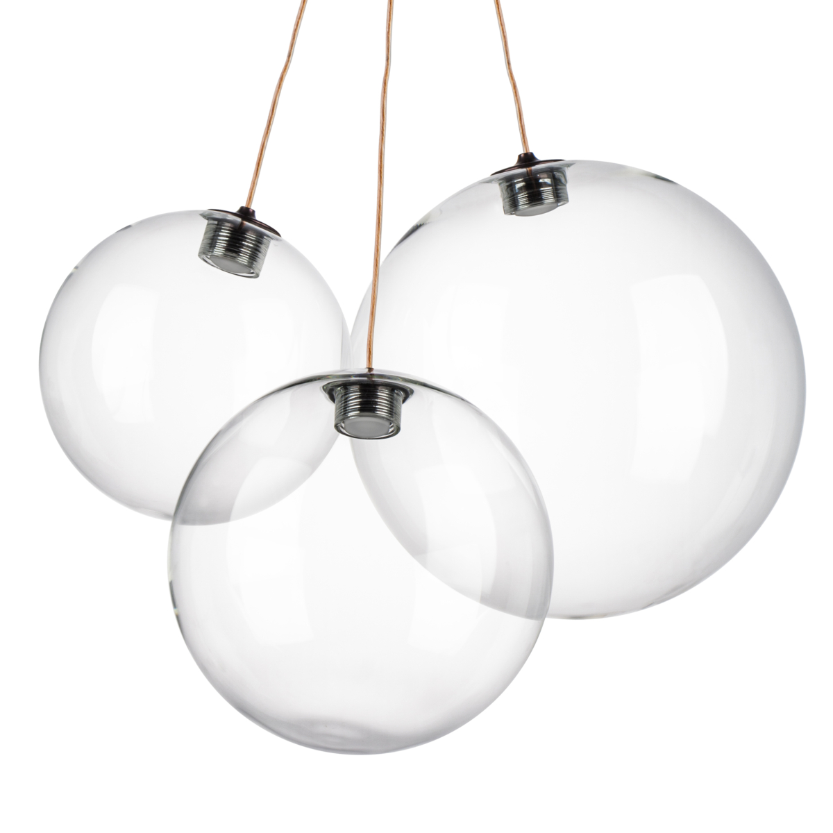 801030 Люстра SFERETTA LED 3х1,35W 200LM КОФЕЙНЫЙ/ПРОЗРАЧНЫЙ 3000K — изображение 3