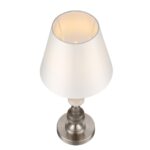 8283/1T CLASSI никель/белый, металл/керамика/текстиль Настольная лампа Е14 1*40W 220V KENTUKI — изображение 6