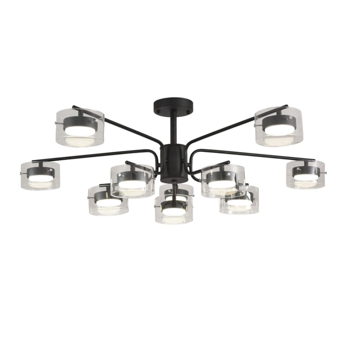 8349/10C COMFI черный/прозрачный, металл/стекло Светильник потолочный LED GX53 10*7W 220V NATALINA — изображение 5