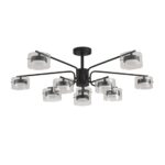 8349/10C COMFI черный/прозрачный, металл/стекло Светильник потолочный LED GX53 10*7W 220V NATALINA