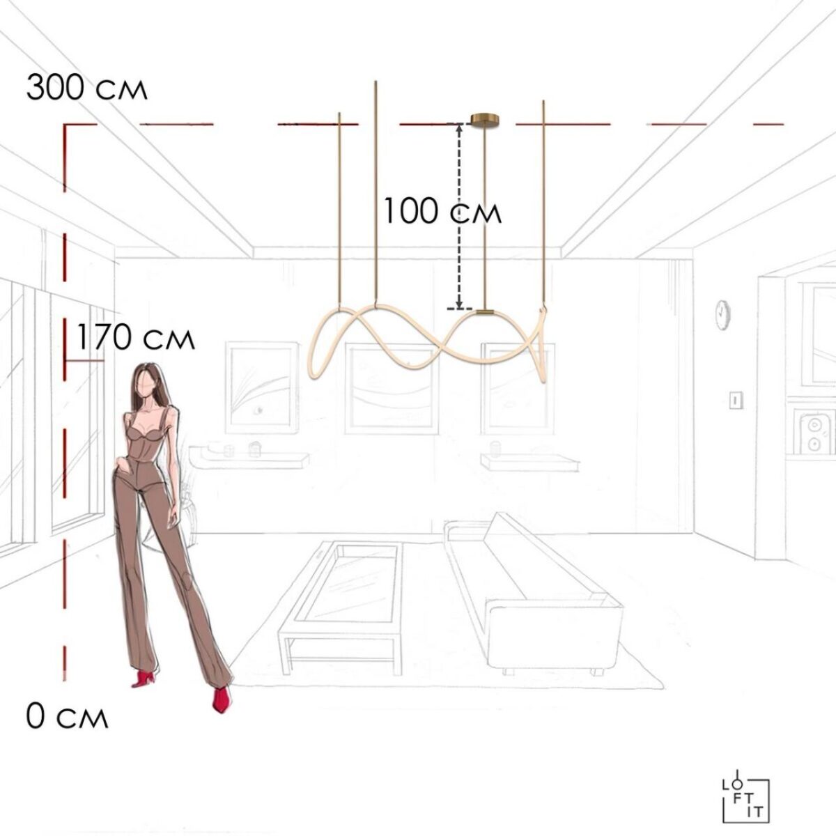 10388P/C Brass Подвесной светильник LOFT IT Thread — изображение 8