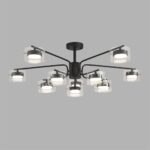 8349/10C COMFI черный/прозрачный, металл/стекло Светильник потолочный LED GX53 10*7W 220V NATALINA — изображение 6