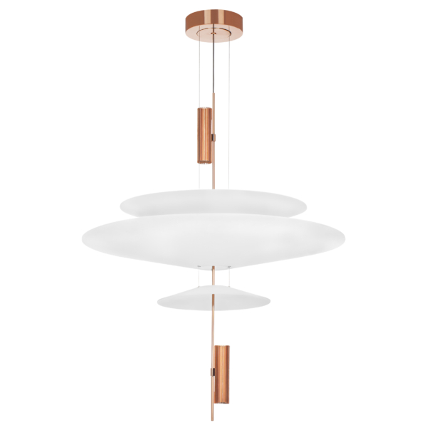 814532  2КОР! Люстра VIOLA LED 3x6W 560LM РОЗОВОЕ ЗОЛОТО/БЕЛЫЙ 3000K