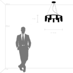 718093 Люстра ROMA 9х28W GU10 (led) ШАМПАНЬ — изображение 2