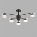 8349/6C COMFI черный/прозрачный, металл/стекло Светильник потолочный LED GX53 6*7W 220V NATALINA — изображение 6