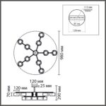 8349/10C COMFI черный/прозрачный, металл/стекло Светильник потолочный LED GX53 10*7W 220V NATALINA — изображение 4