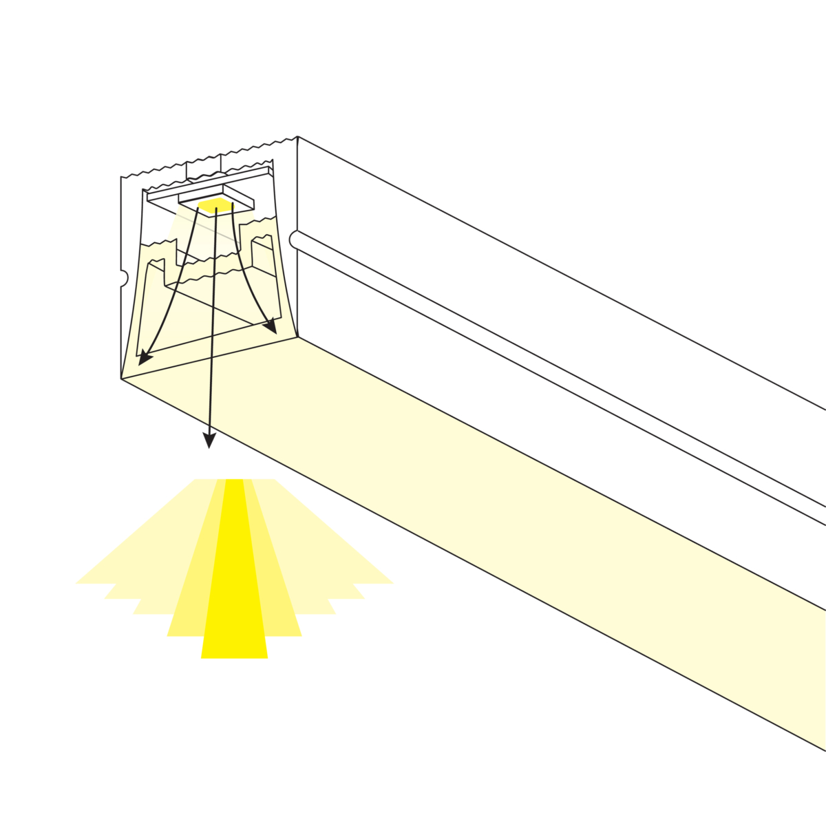 441011 Профиль квадратный силиконовый (тип В) PROFILED 10м/упак д/LED ленты — изображение 2