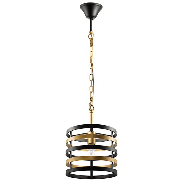 735010 Люстра EPSILON 1х40W E27 ЧЕРНЫЙ/ЗОЛОТО