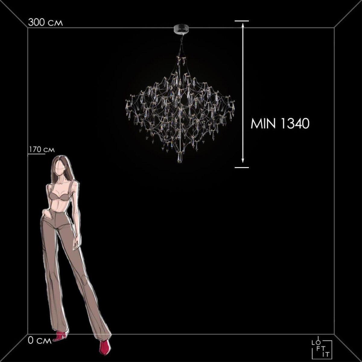 10259/1000 Silver Asfour Подвесной светильник LOFT IT Mira — изображение 8