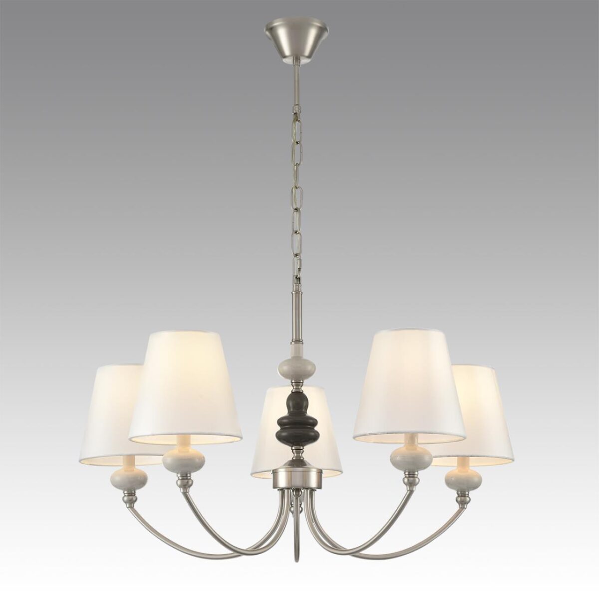 8283/5 CLASSI никель/белый, металл/керамика/текстиль Люстра Е14 5*40W 220V KENTUKI — изображение 6