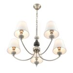 8283/5 CLASSI никель/белый, металл/керамика/текстиль Люстра Е14 5*40W 220V KENTUKI — изображение 8