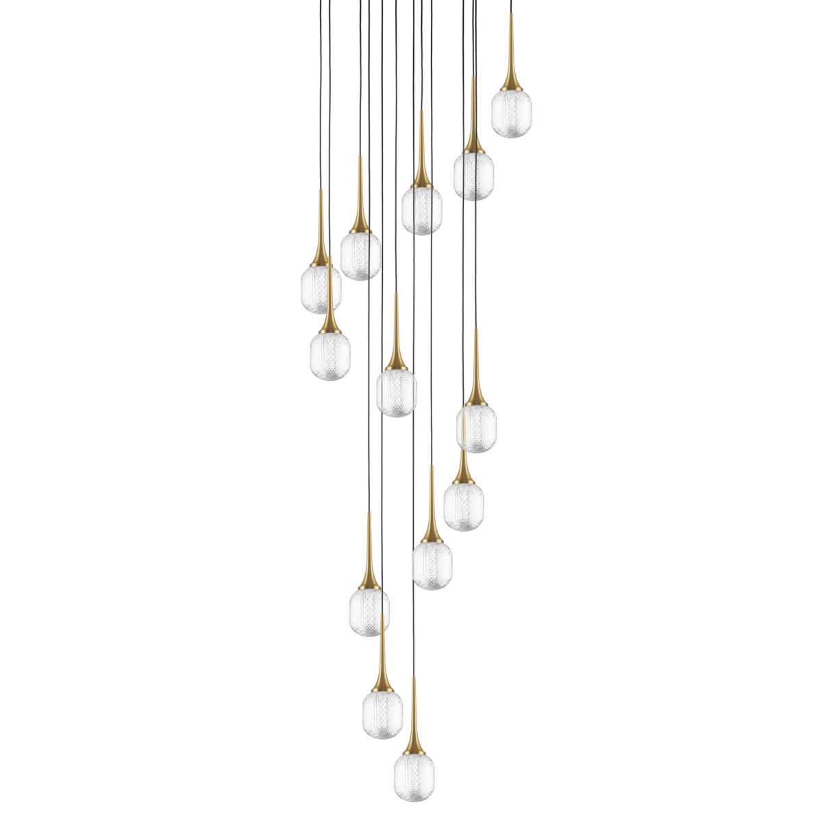 738131 Люстра ACRILE 53W LED 3217LM 360G ЗОЛОТО 3000K — изображение 3