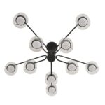 8349/10C COMFI черный/прозрачный, металл/стекло Светильник потолочный LED GX53 10*7W 220V NATALINA — изображение 8